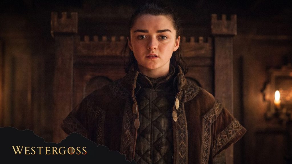 A still shot of Arya in Game of Thrones