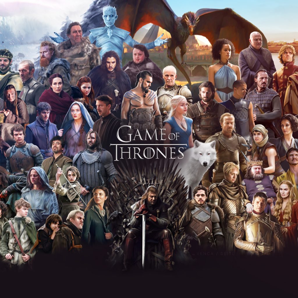 All of the cast members of Game of Thrones throughout the series