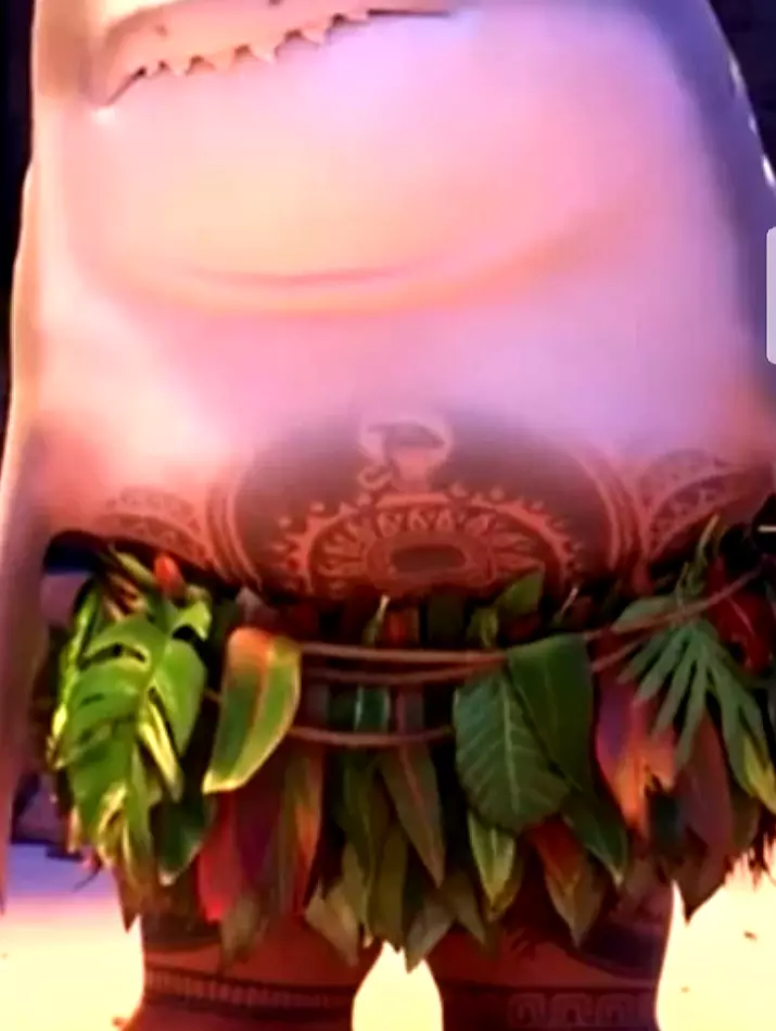 Maui's Check Tattoo Also Gets A Shark Head When He Turns Into A Shark