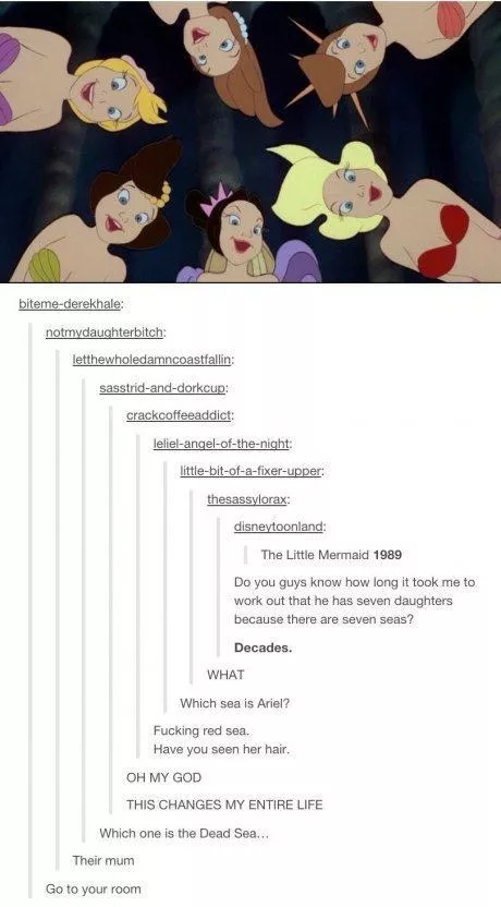 Last But Not The Least, King Triton Has Seven Daughters Of The Seven Seas