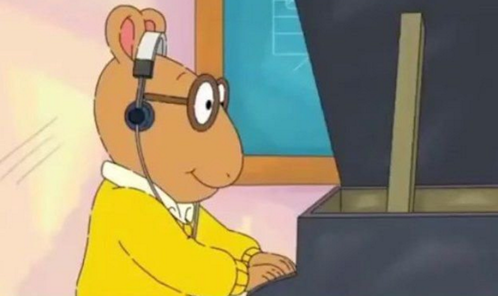 Arthur listens to music