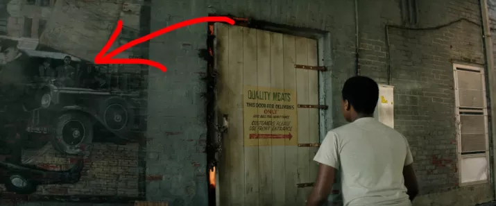 A Mural Of Bradley's Gangs Shoot Out Can Be Seen When Mike Has A Vision