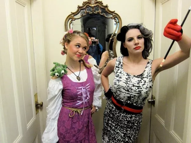 Rapunzel From Tangled And Cruella de Vil from 101 Dalmatians