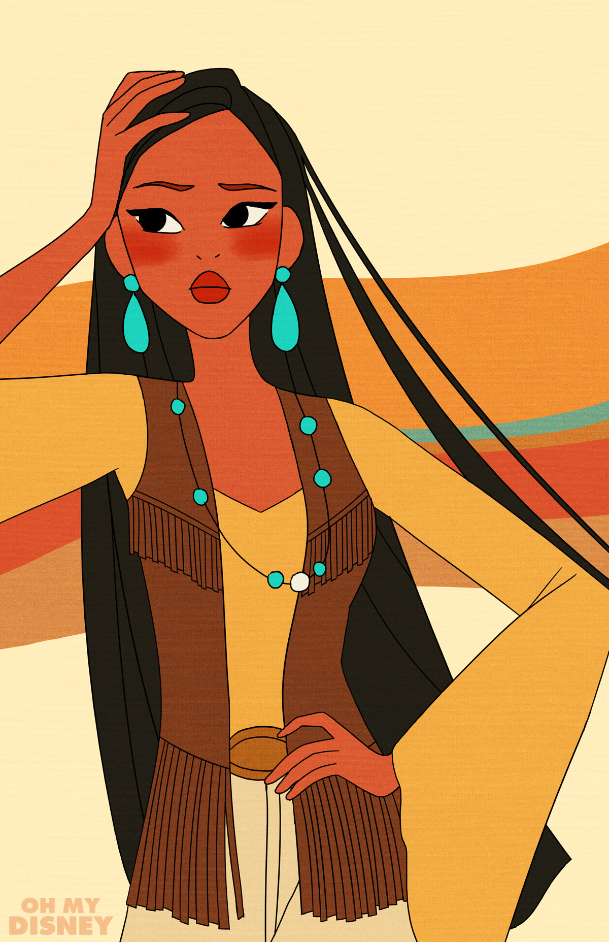 Retro-Inspired Pocahontas