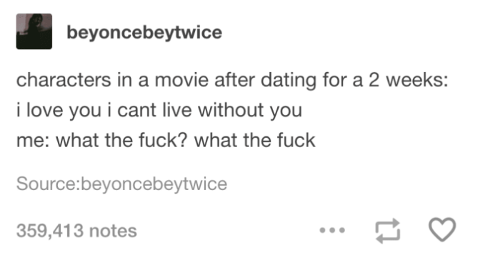 Love in romantic movies, more than one would like it to be true