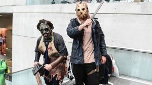 Leatherface and Jason Voorhees are in the same frame