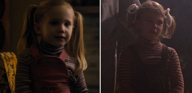 Mike's little sister Holly is dressed up