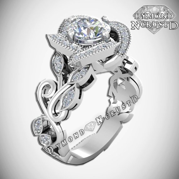 A Belle Inspired Ring Without The Intricate Rose Encrusted With Diamonds