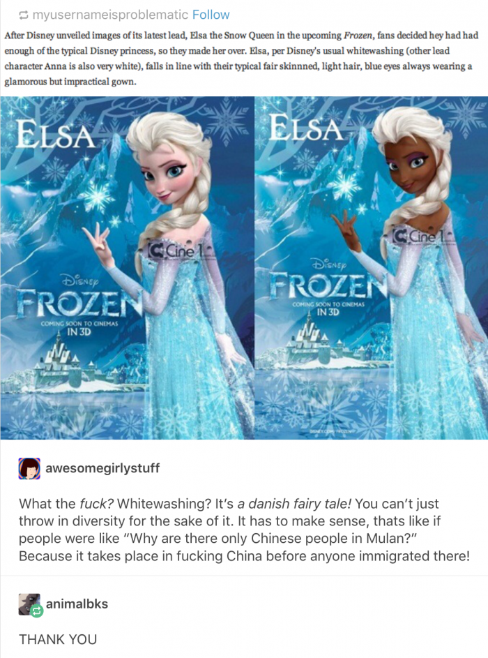 Because Of Elsa Being White, People Took It Upon Themselves To Change Her