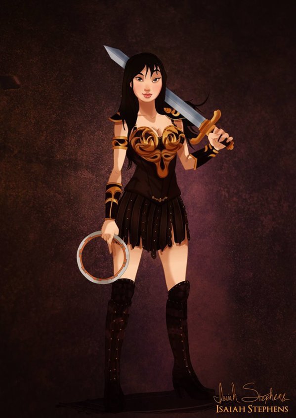 Mulan as Xena Warrior Princess