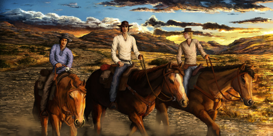 Roland and his Ka-tet, from the series Dark Tower