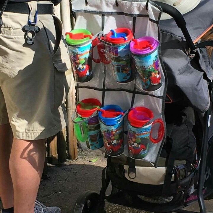 Put an organizer in your stroller for drinks