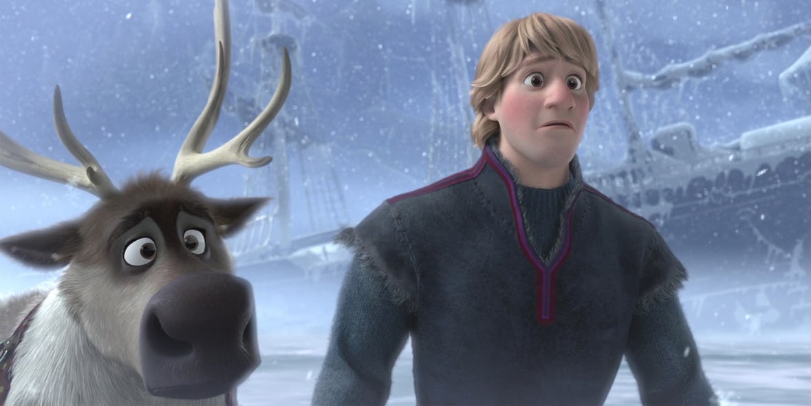 Kristoff wears the dead mother of Sven