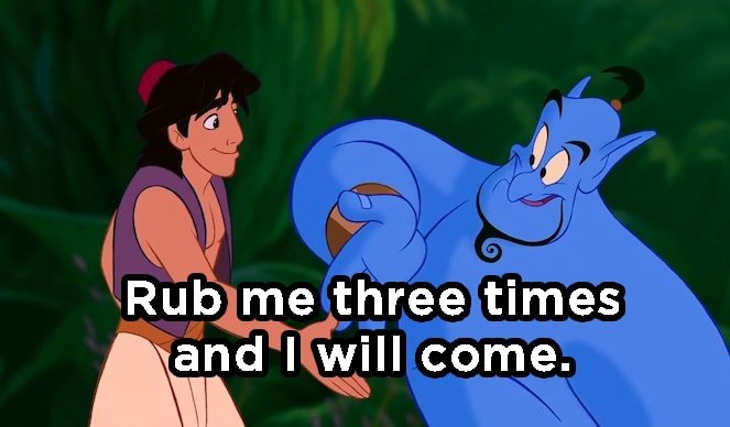 What Did Genie Say to Aladdin