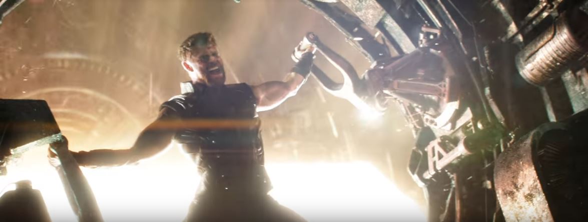 The Mighty Thor Trying to Disrupt a Bigass Machine