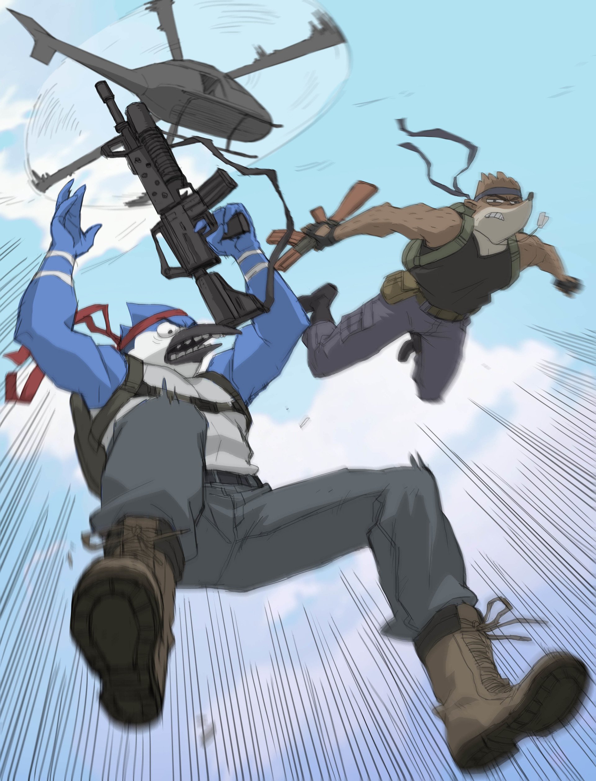 Veteran Commandos Mordecai and Rigby