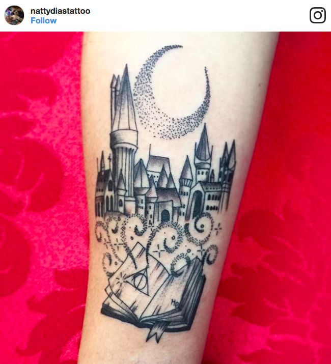 This Intricate Sketch of Several Harry Potter Symbols