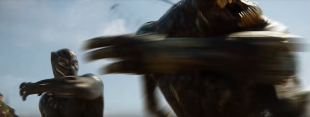 Black Panther Battling With One of Thanos