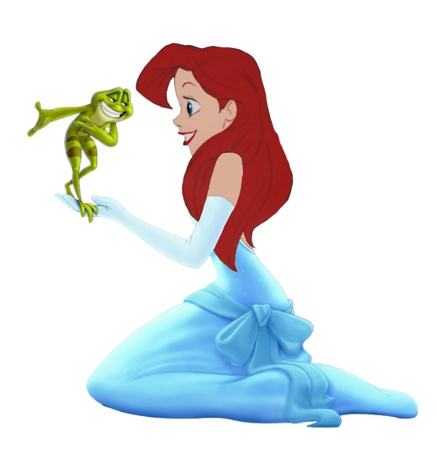 Ariel in Tiana’s Dress
