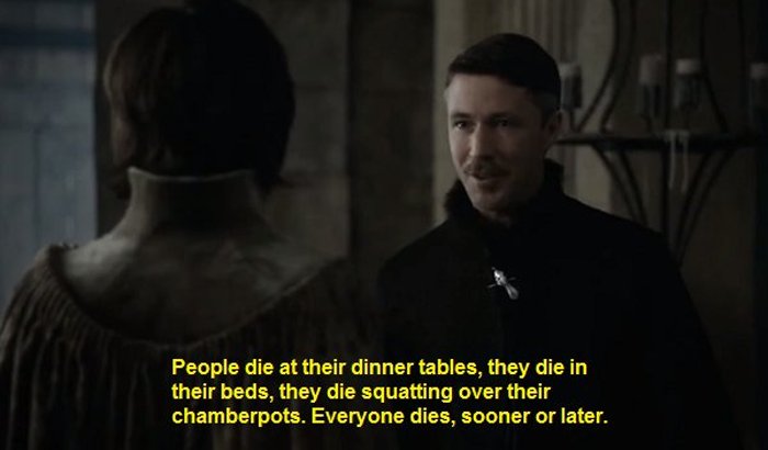 Littlefinger Predicts All The Major Deaths of Season 4 in One Sentence