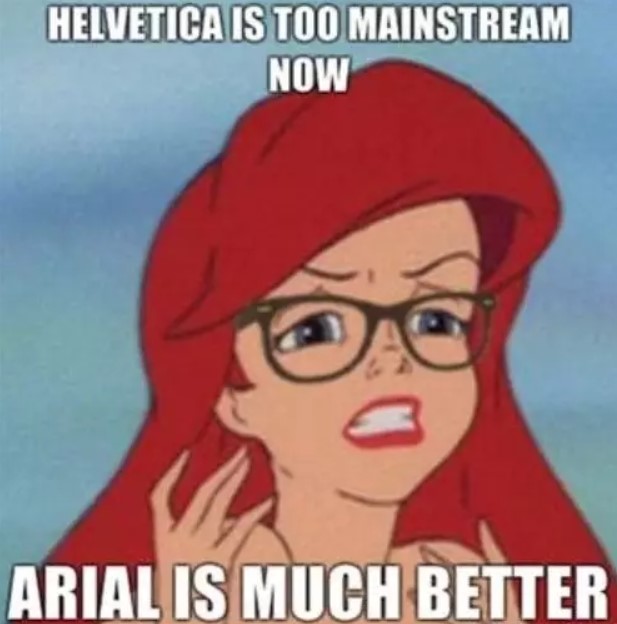 I am confused! I thought Arial Black was mainstream