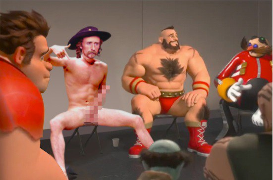 Custer attends a meeting for video game villains