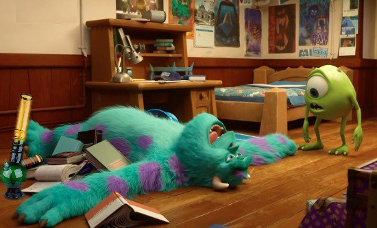 Sully is a stoner at the Monster U