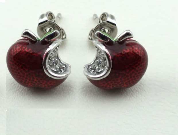 Snow White Apple Stud Earrings