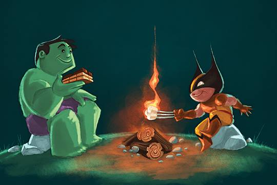 Just roasting some marshmallows