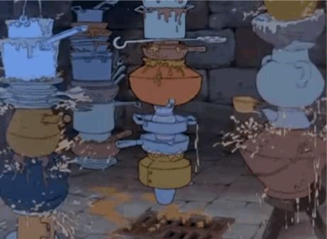 Merlin’s artful, uniform dish stacking