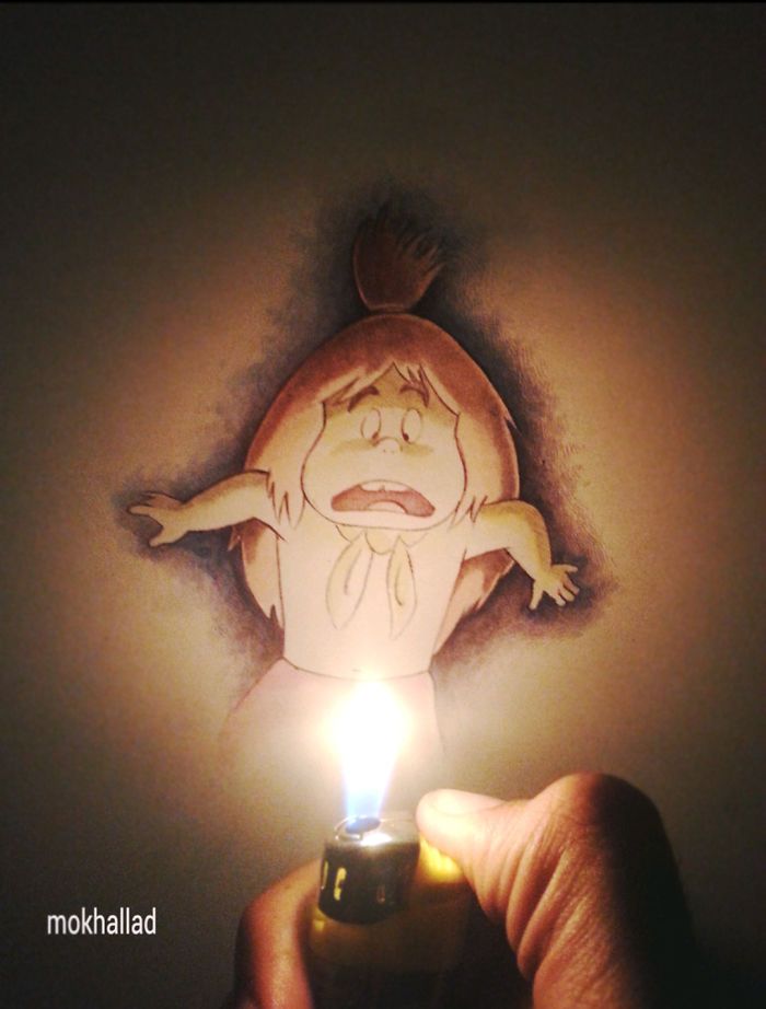 He does not look happy about the lighter