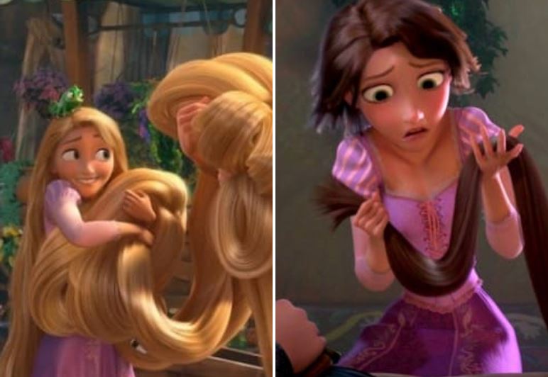 Why Does Rapunzel's Hair Change Color Upon Being Cut