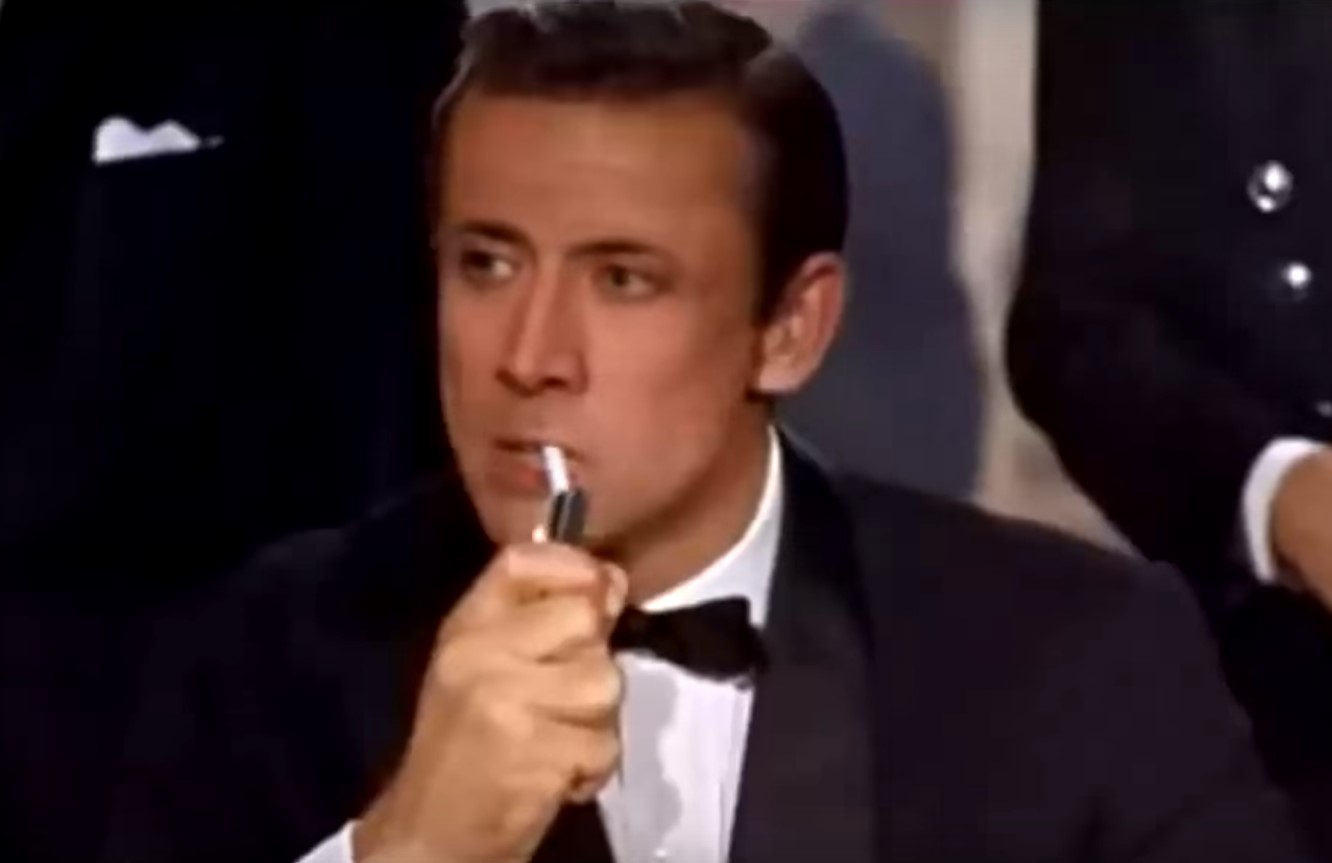Doesn't he look like a top secret spy here