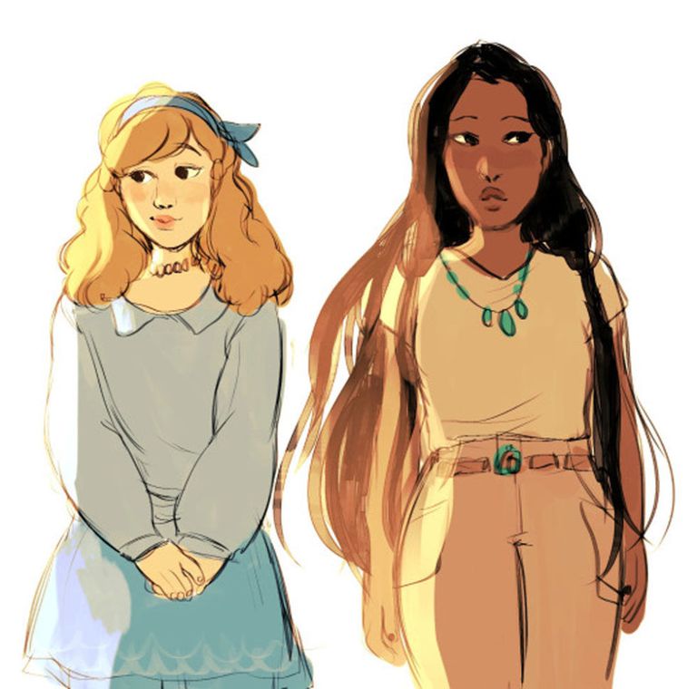 Cinderella and Pocahontas