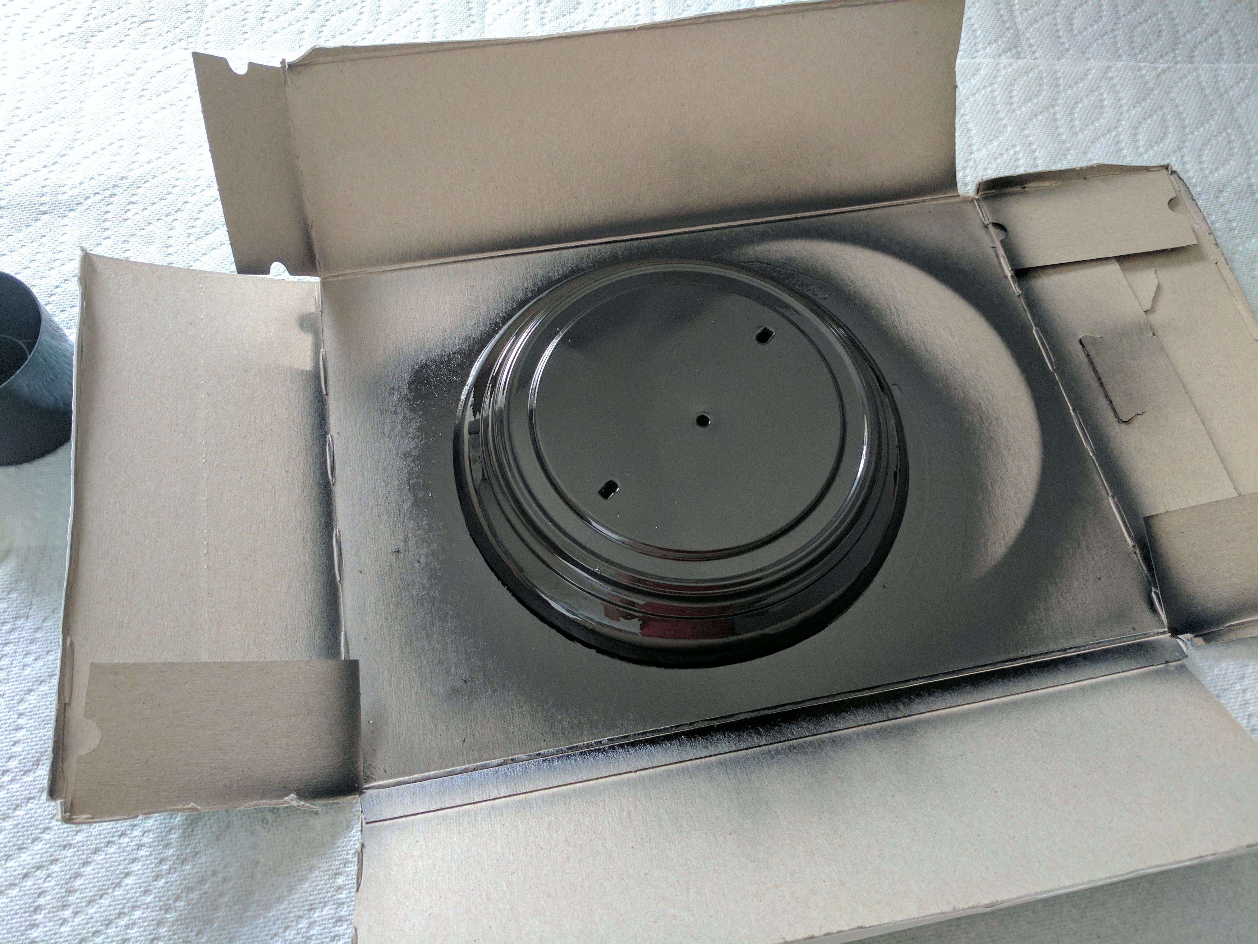 Spray painted the bottom with a glossy black