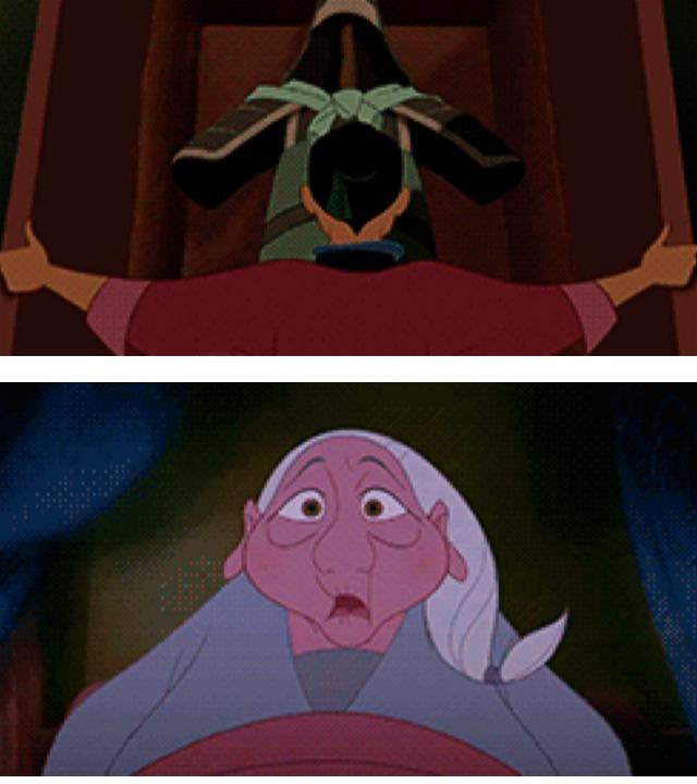 Mulan opened door