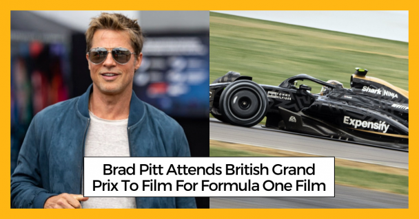 Brad Pitt Attends British Grand Prix To Film For Formula One Film